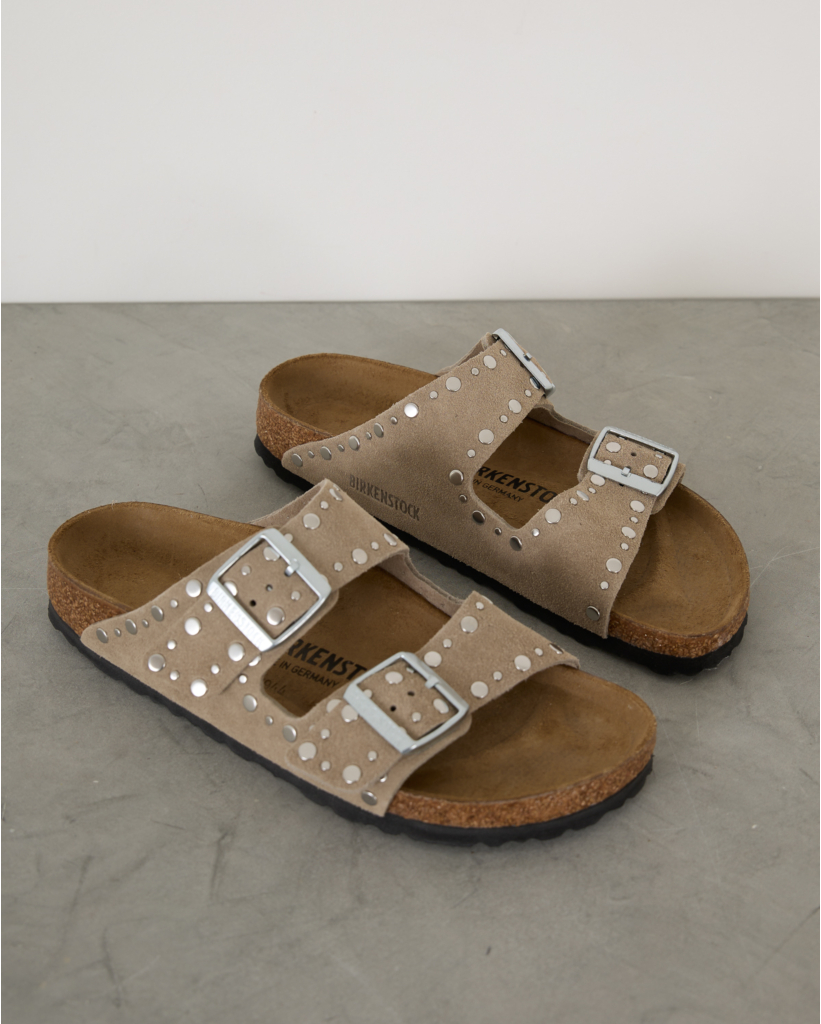 Arizona Rivet Taupe Sandalen