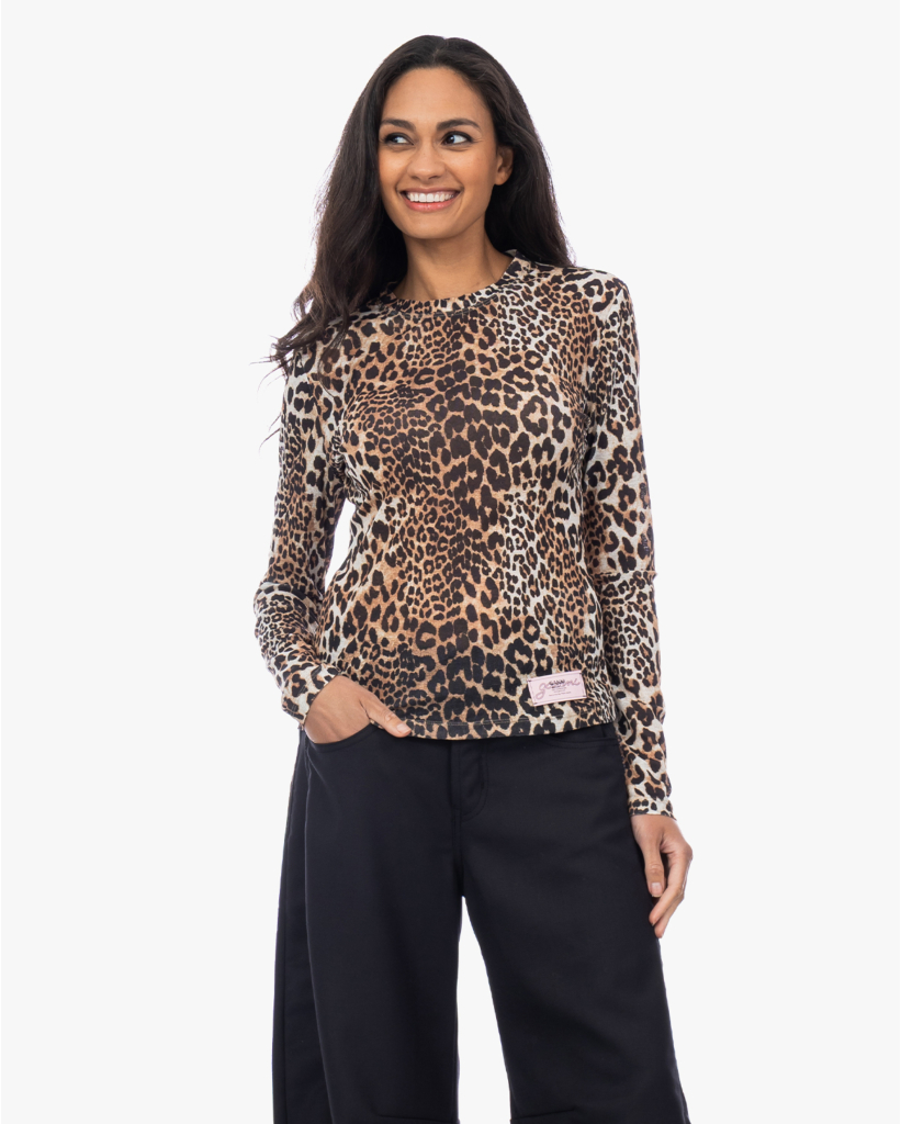 Panter Mesh Lange Mouwen
