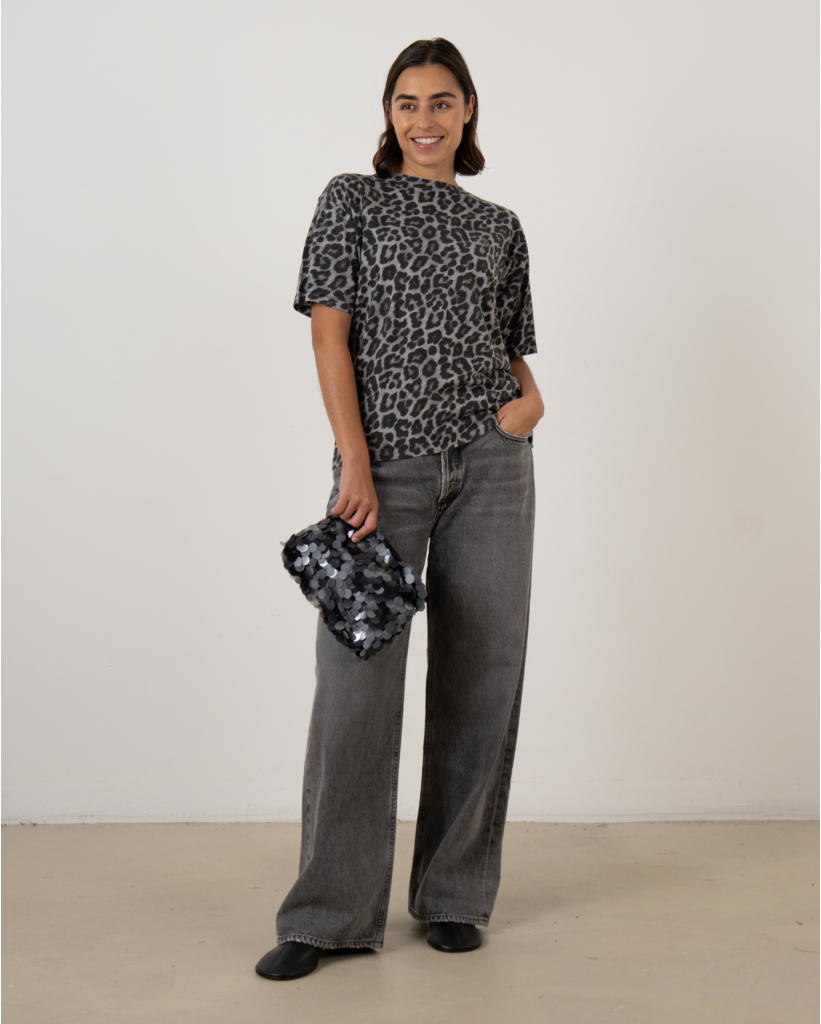 Cohen shirt leopard print grijs