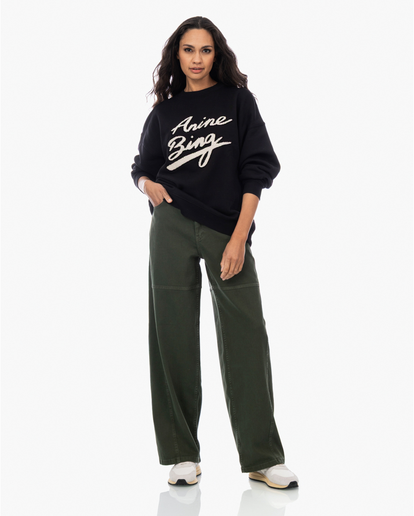 Miles Chenille Signature Sweater Zwart 