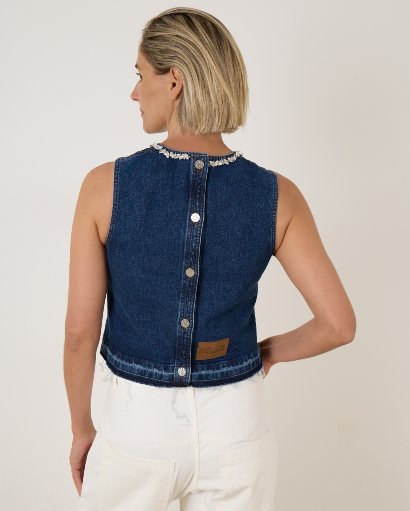 Medine Top Dark Blue Denim