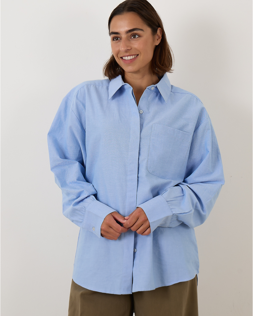 Madeline Oxford Blouse Lichtblauw