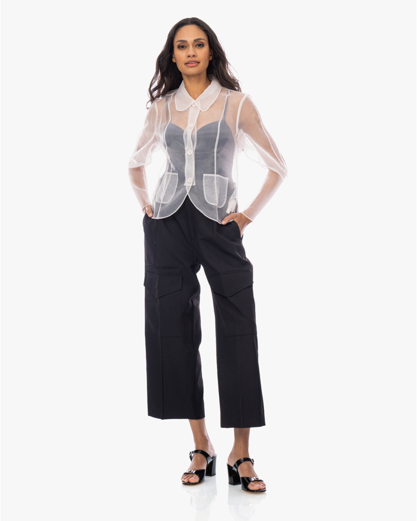 Belottie Organza Blazer Off-white