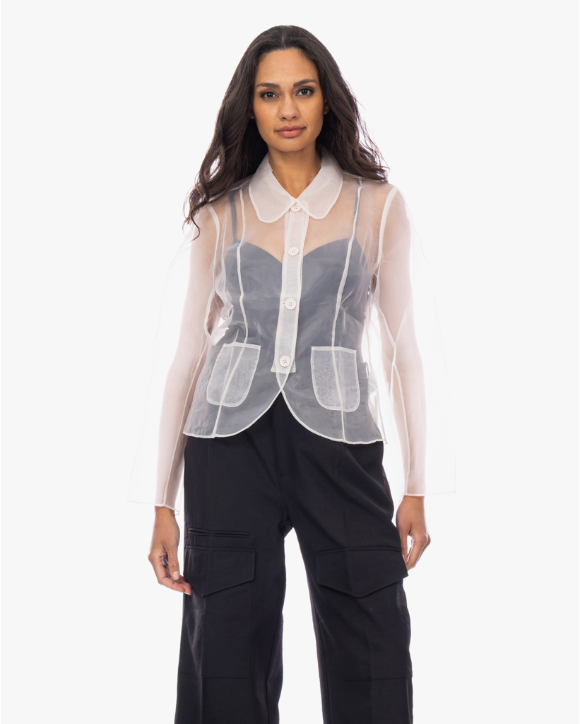 Belottie Organza Blazer Off-white