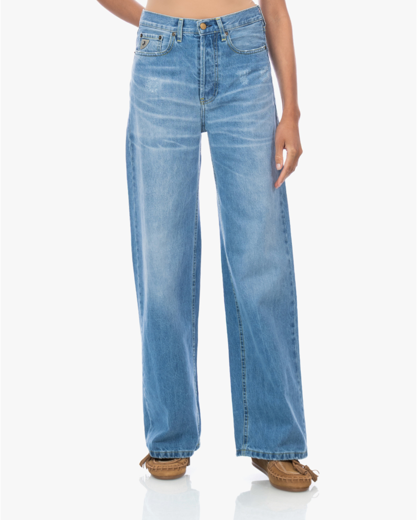 Skater Loose Wide Leg Jeans Blauw L32