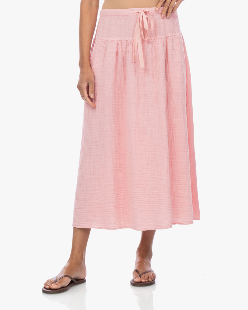Irene Flowy Midi Rok Roze