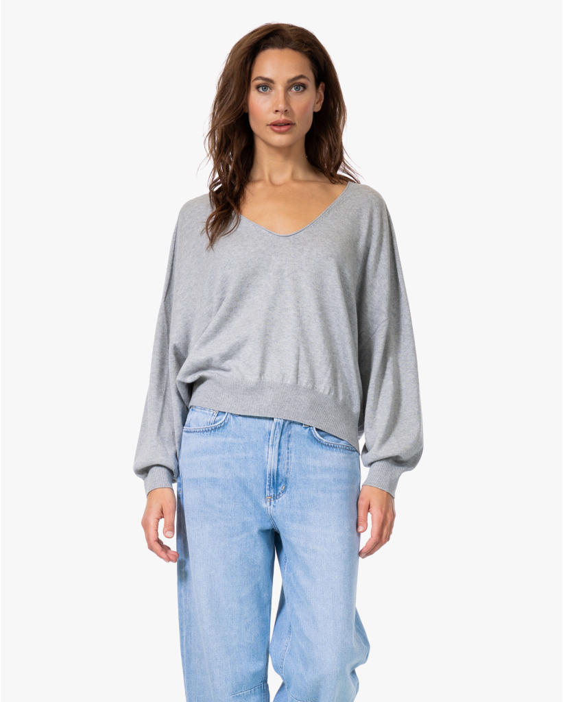 Risory Pullover Lange Mouwen en Ronde Hals Grijs