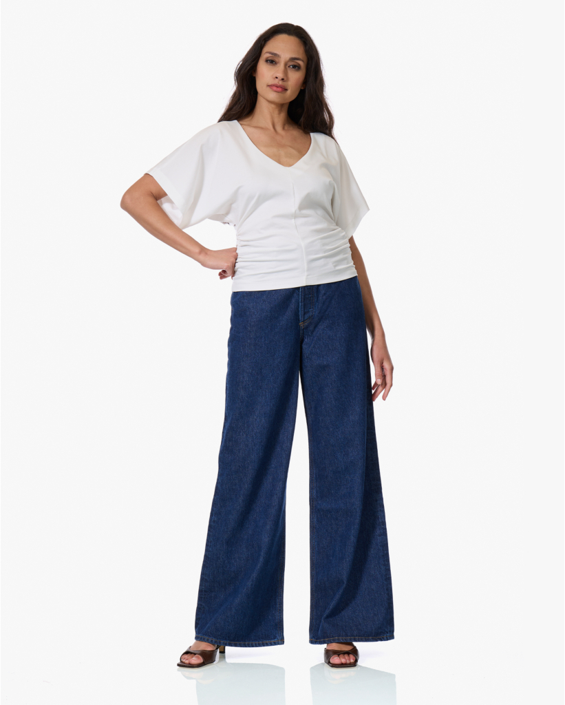 Pamara Lyocell Mix T-shirt Ecru