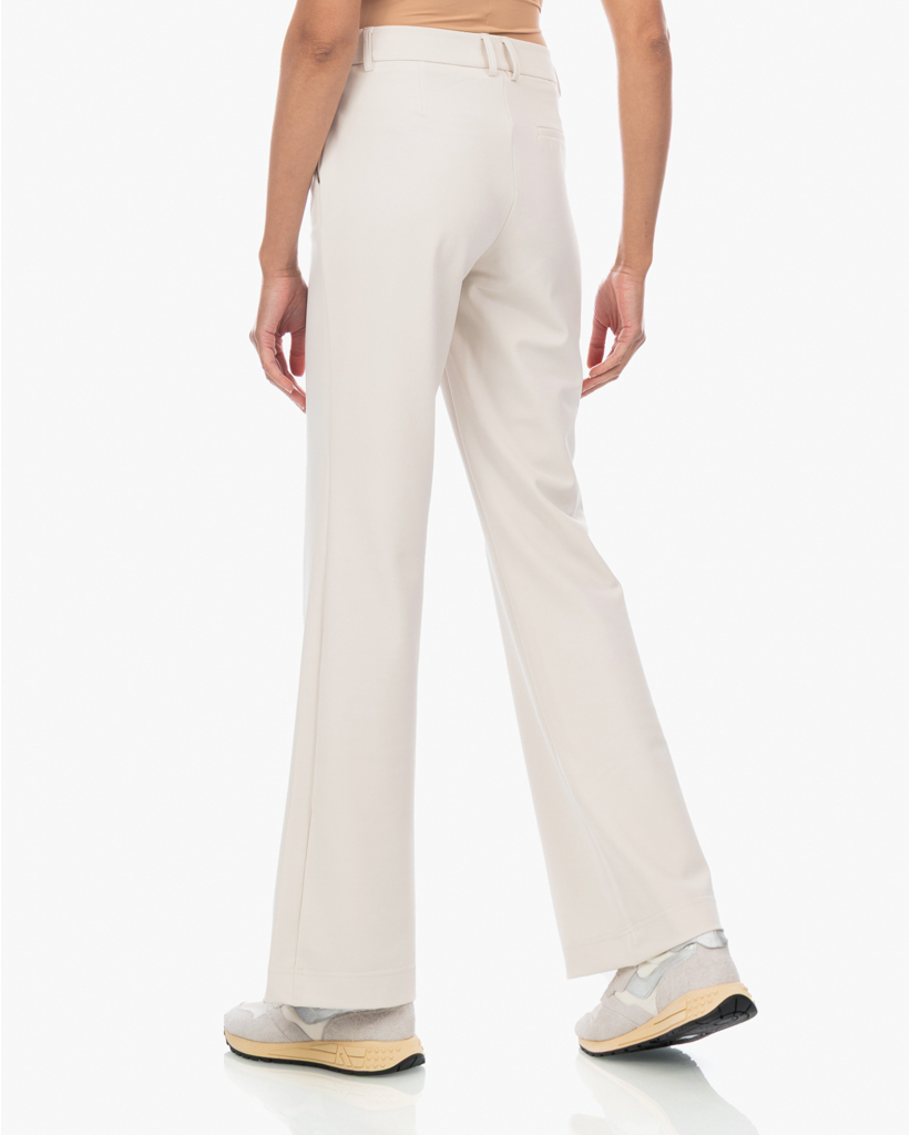 Bazy Bonded Flared Travel Jersey Pantalon Off-white