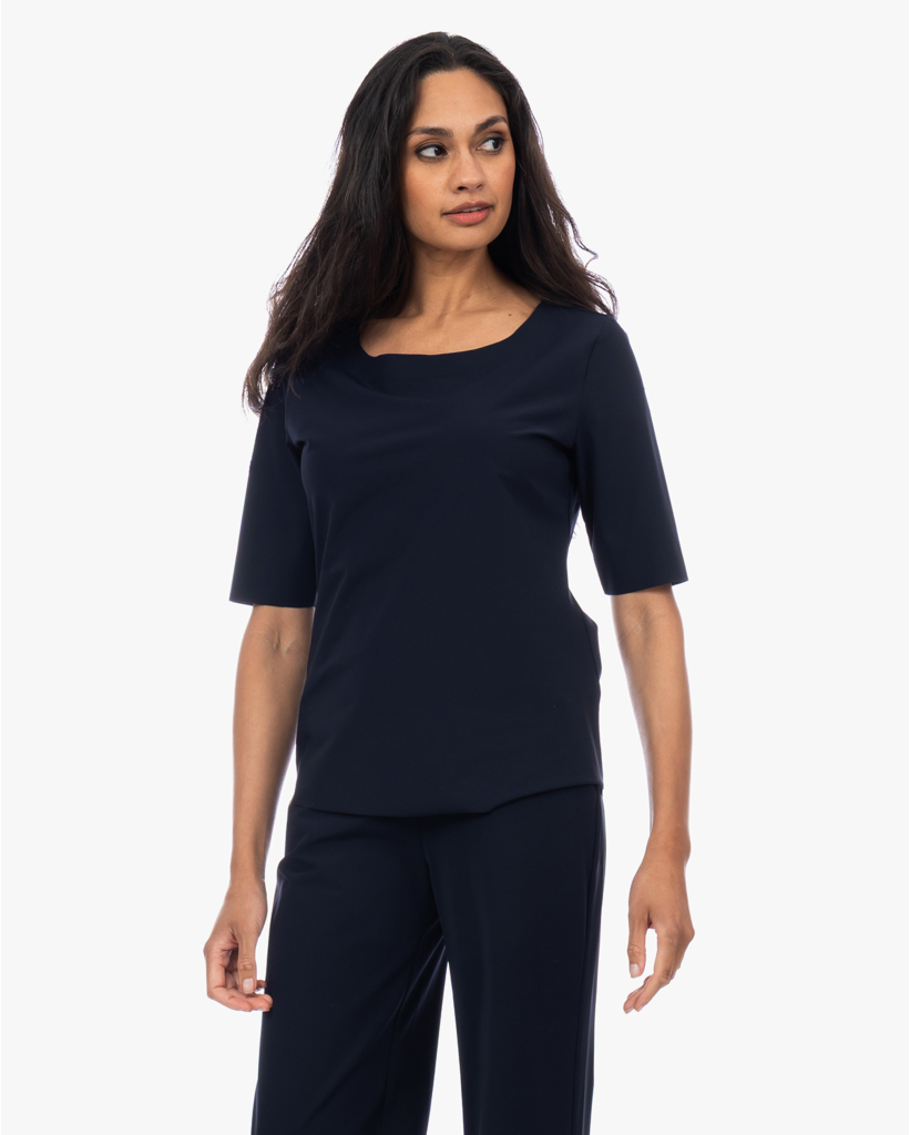 Fukiko Travel Jersey Korte Mouwen Zwartblauw