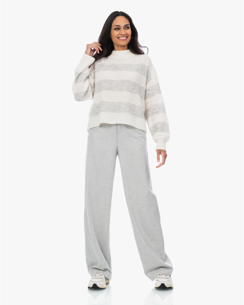 Mathisa wollen gestreepte pullover Off-white