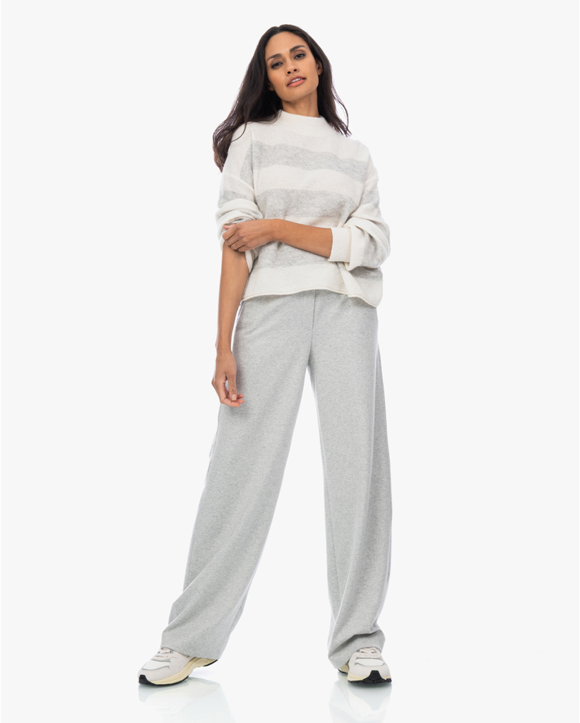 Mathisa wollen gestreepte pullover Off-white