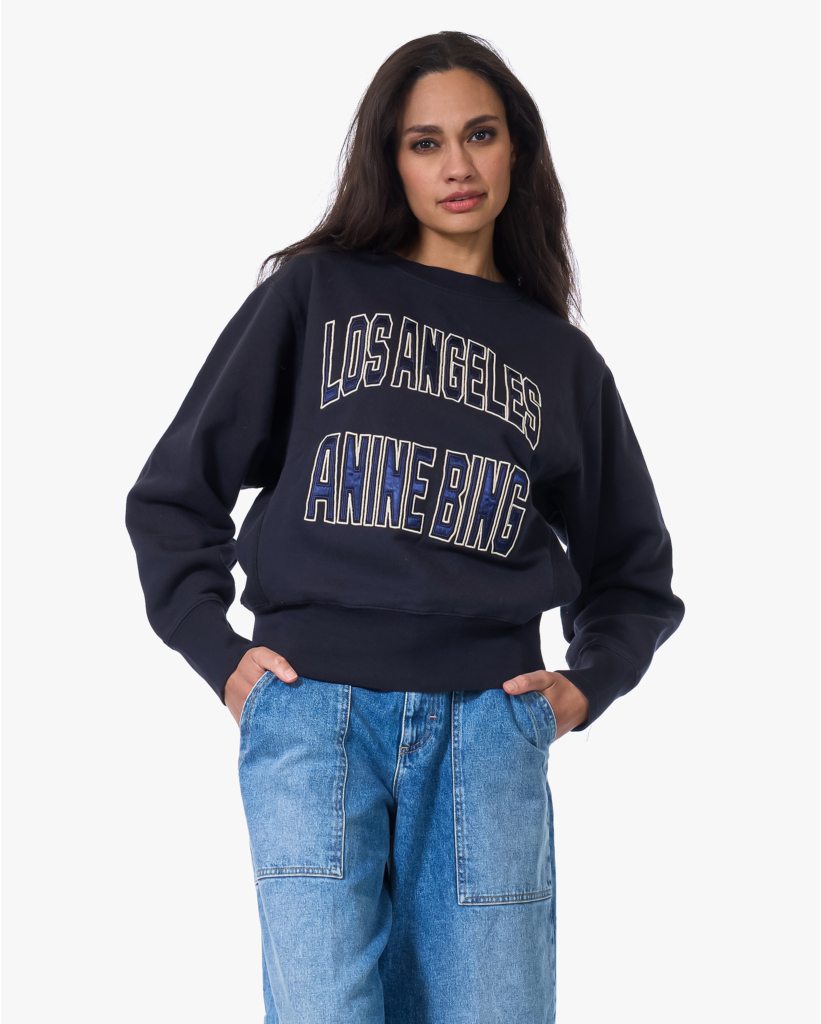 Harry Shrunken LA Crewneck Sweatshirt Zwart