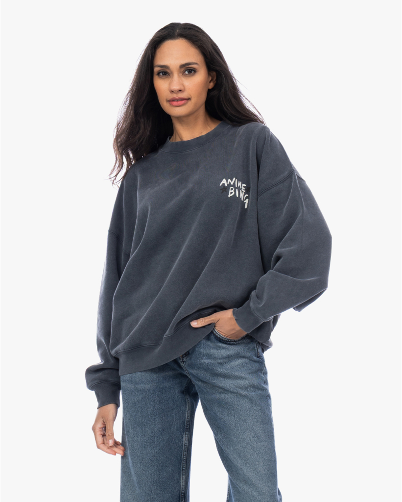 Miles Print Sweater Zwart
