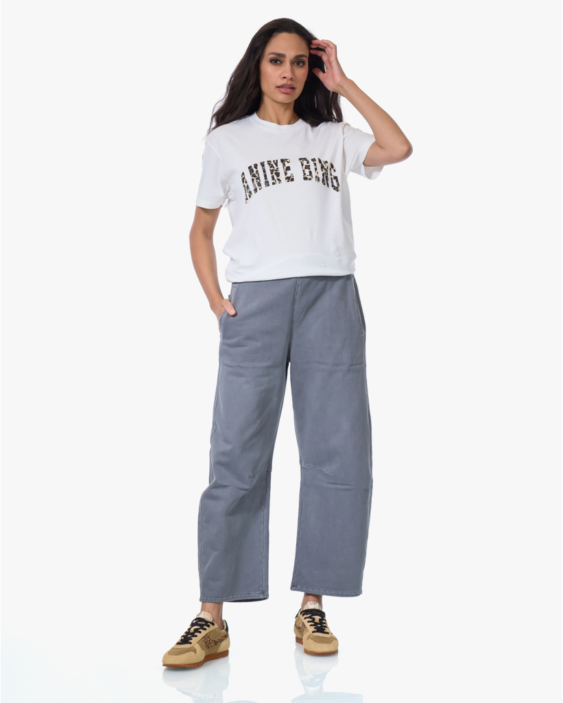 T-shirt met Leopard Print Logo Wit