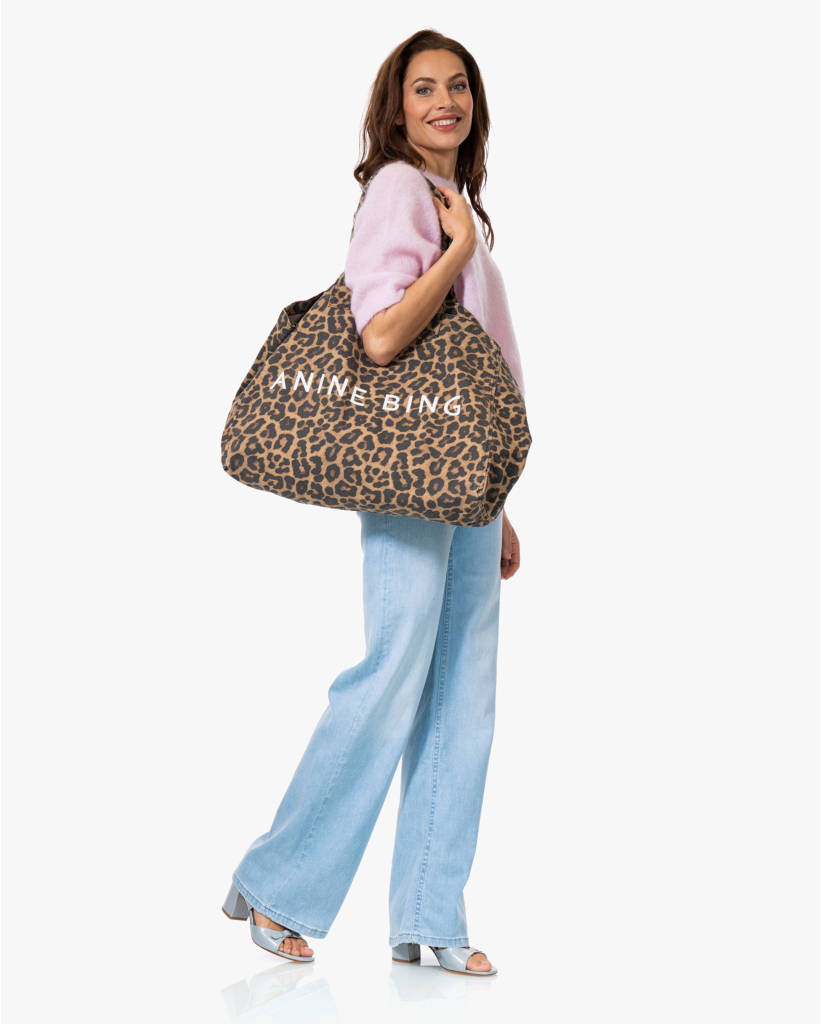 Leo Canvas Tote Leopard Tas