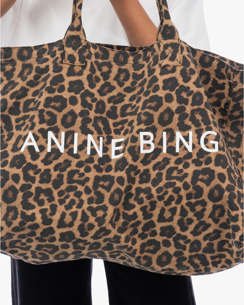 Leo Canvas Tote Leopard Tas