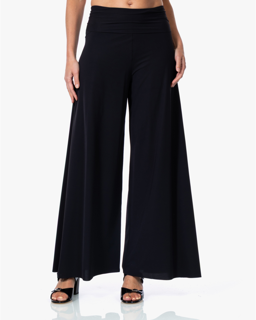 Kuzi Light Travel Wijde Pijpen Pantalon Diepzwart