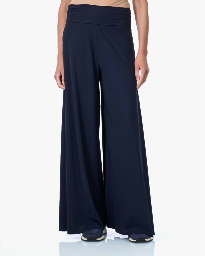 Kuzi Light Travel Wijde Pijpen Pantalon Zwartblauw
