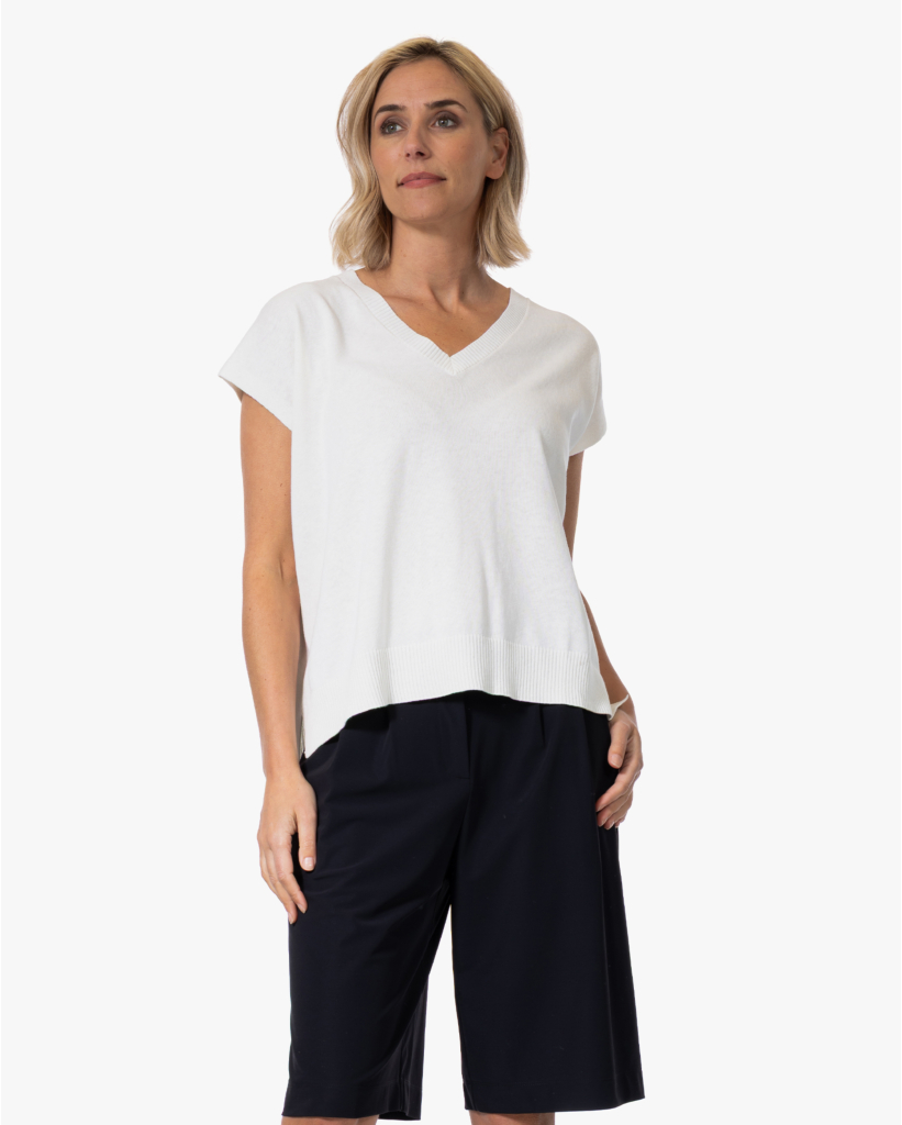 Yunea Linnen Knit Top Wit
