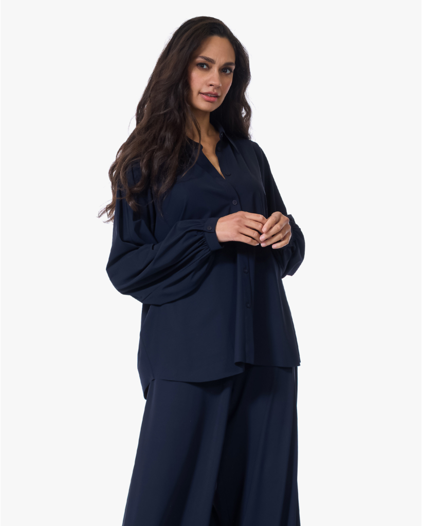 Iwai Travel Jersey Blouse Zwartblauw