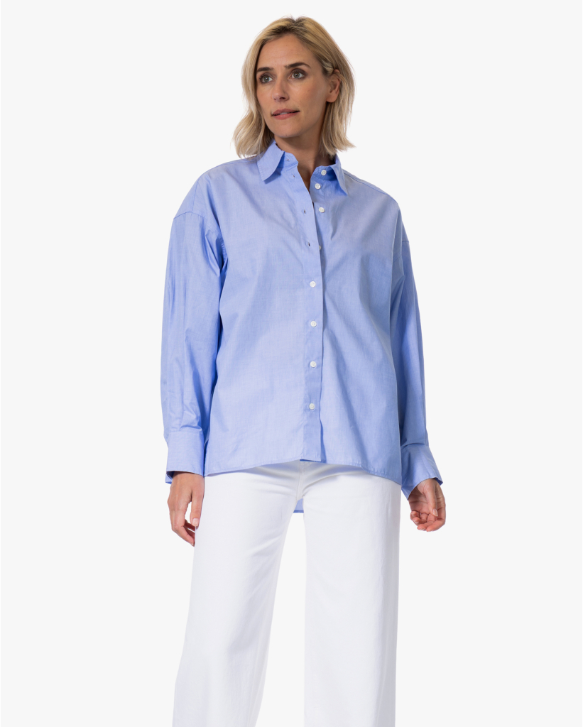 Oversized Blouse Lichtblauw