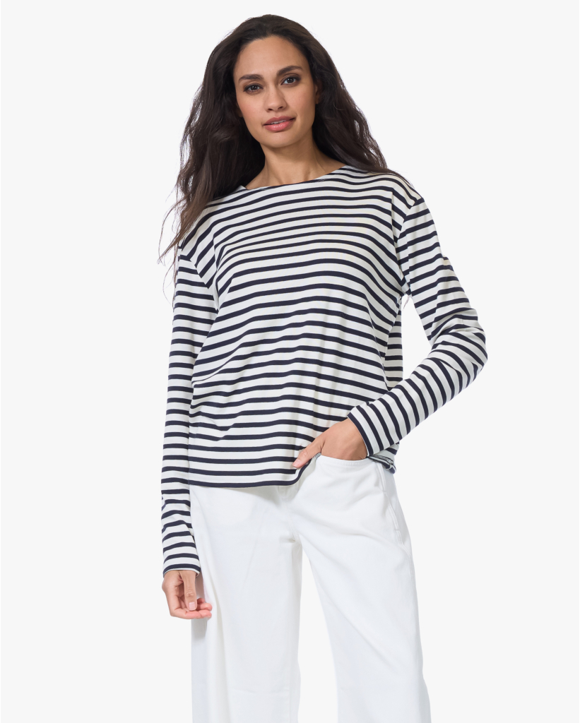 Gestreepte Longsleeve Marine