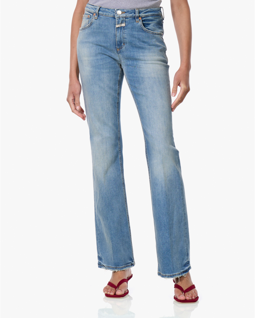Jovanna Flared Stretch Jeans Stonewashed Blauw