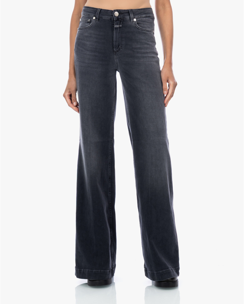 Glow Up Wide Leg Jeans Grijs