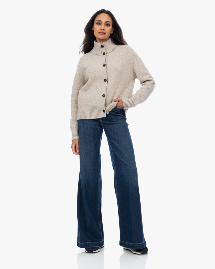 Glow Up Wide Leg Jeans Donkerblauw