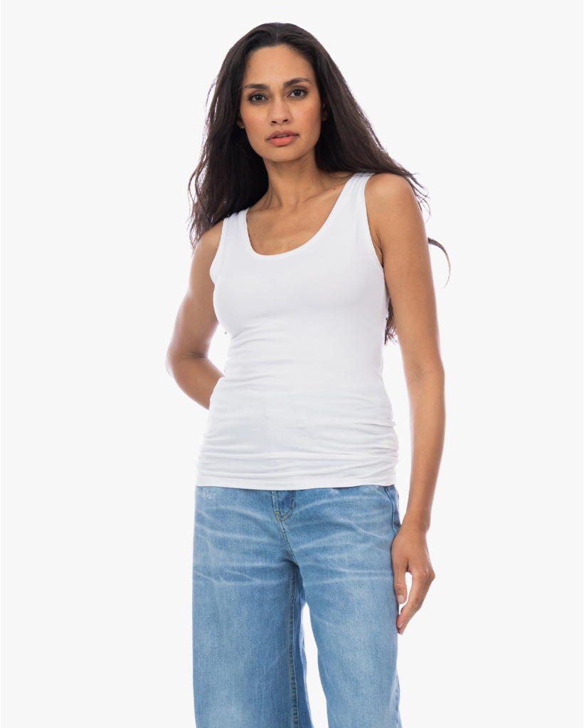 Soft Touch U-hals Top Wit