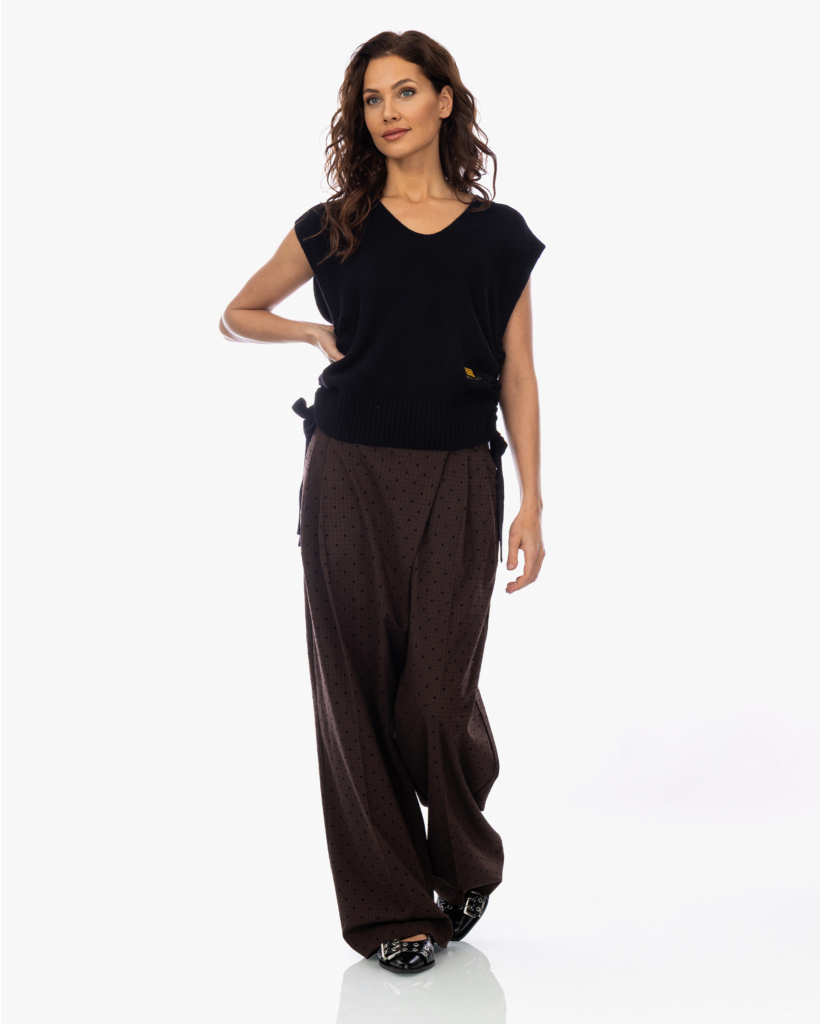 Wollen Spencer met Trekkoorden Zwart