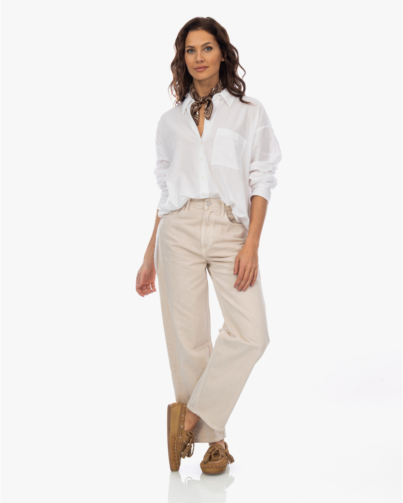 Miro Relaxed Barrel Jeans Almondette