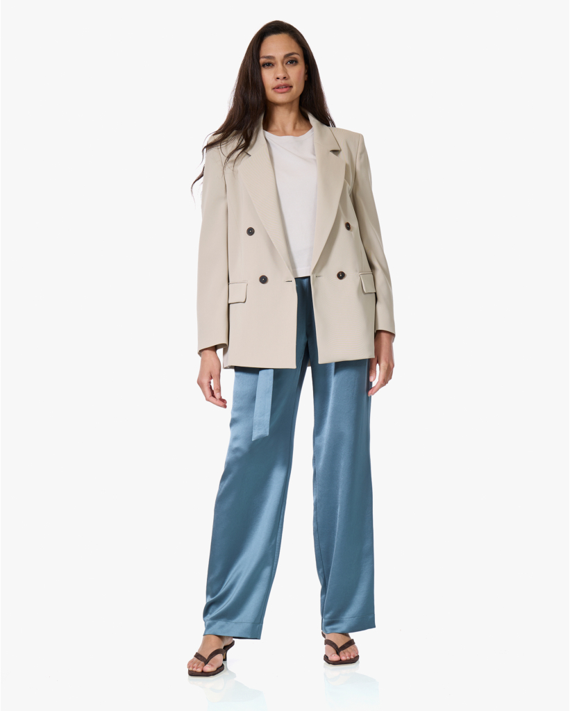Hadlow Double-Breasted Blazer Beige