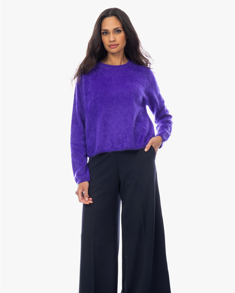 Lexia Sweater Kasjmier Brushed Pullover Paars