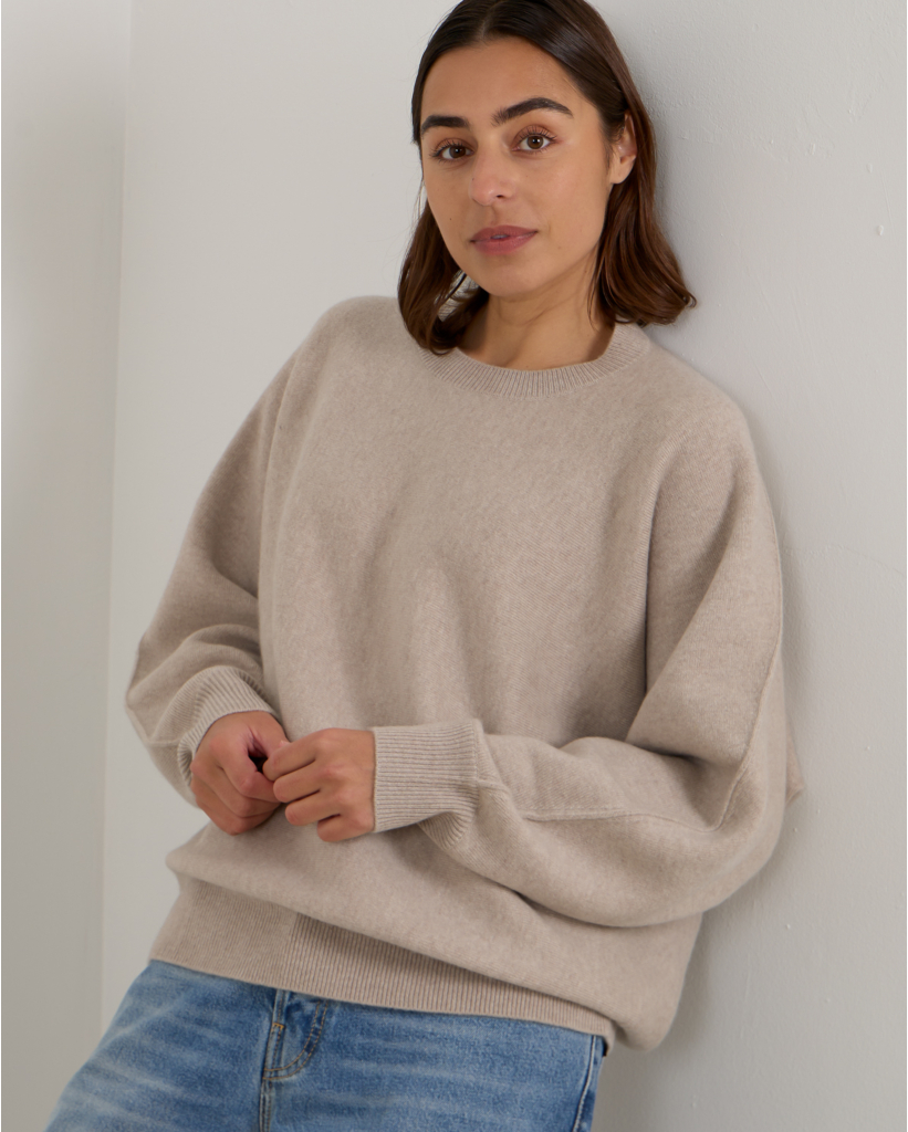 Haily Kasjmier Pullover Zand Grijs