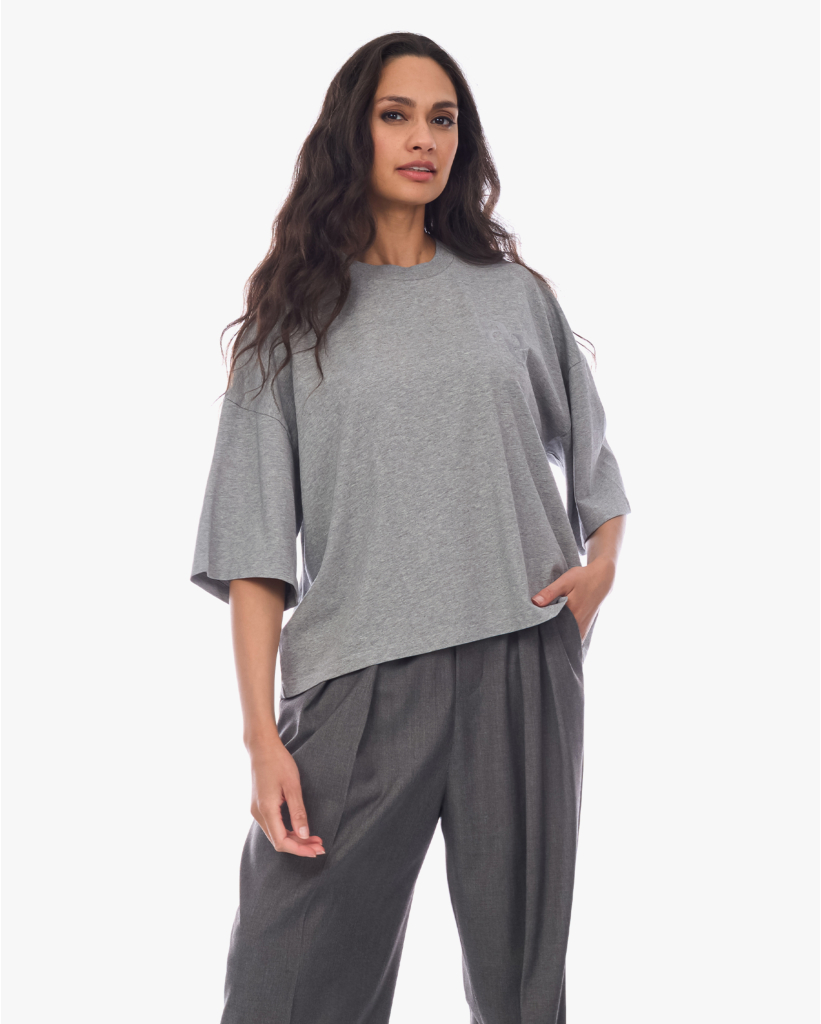 Eloise-a Boxy T-shirt Marbled Grey