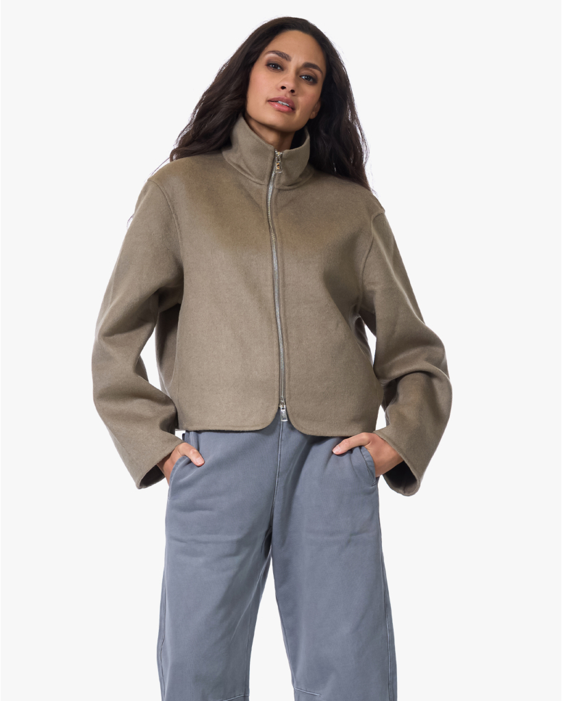 Gianna Mantel met Ritssluiting Drizzle