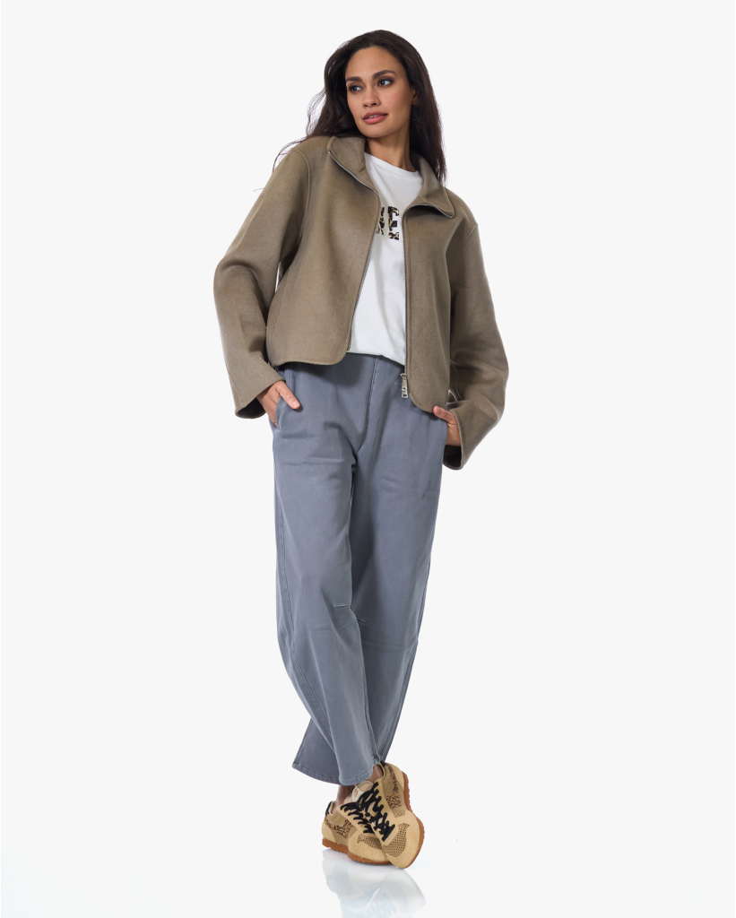 Gianna Mantel met Ritssluiting Drizzle