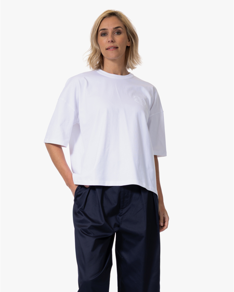 Nic T-shirt met Strikhals Wit