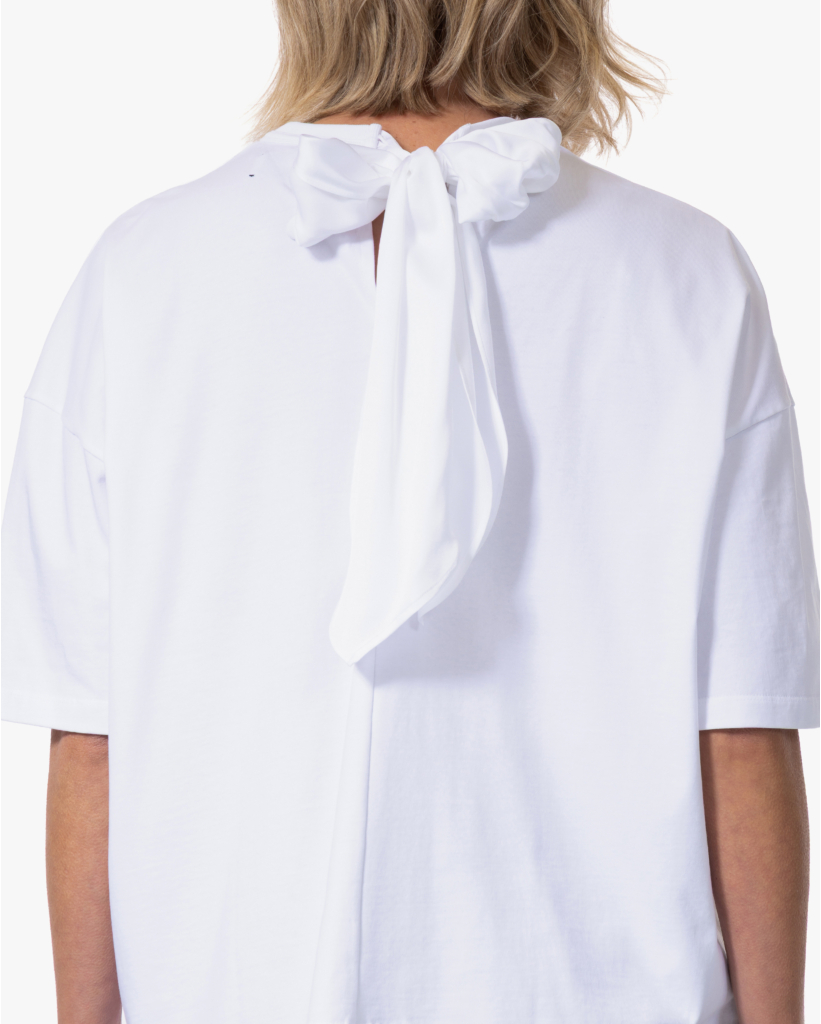 Nic T-shirt met Strikhals Wit