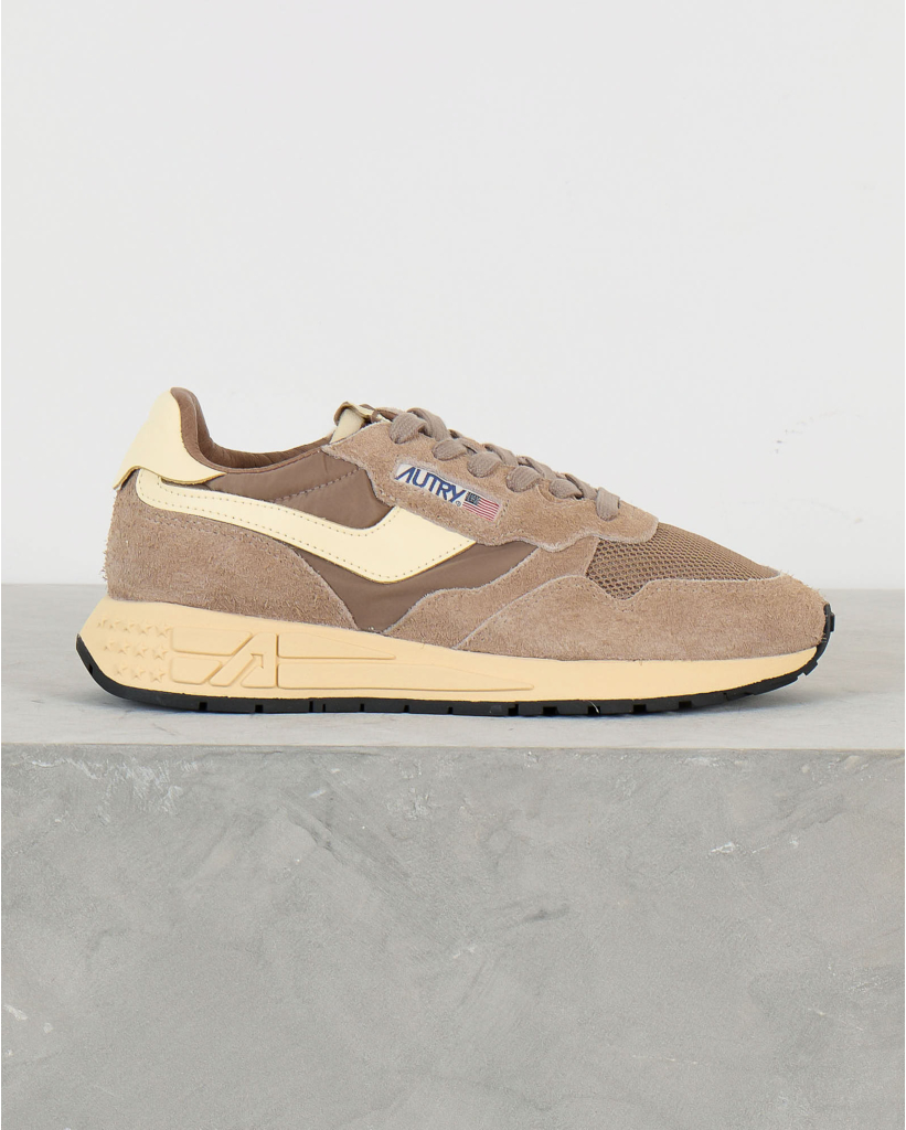 Reelwind Nylon en Suede Lage Sneakers in Coco/Rut