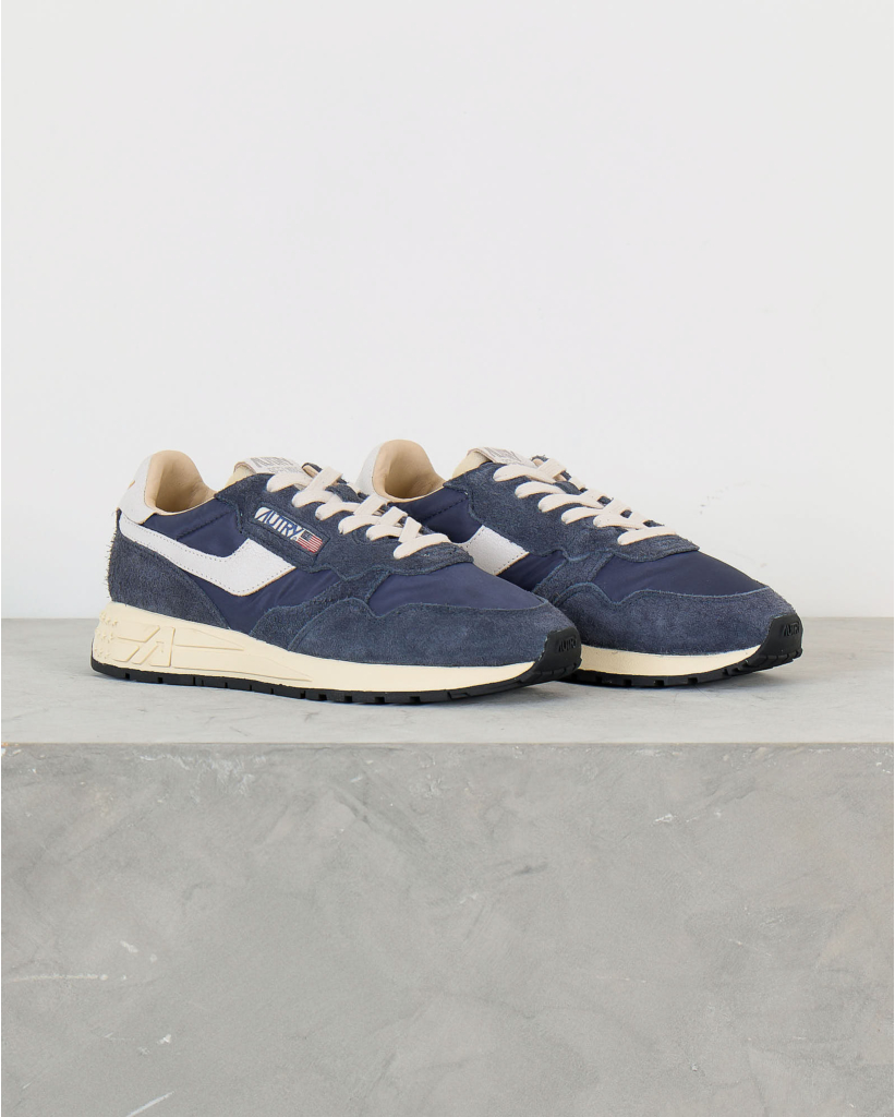 Reelwind Suede Mesh Low Sneakers Marine Blauw