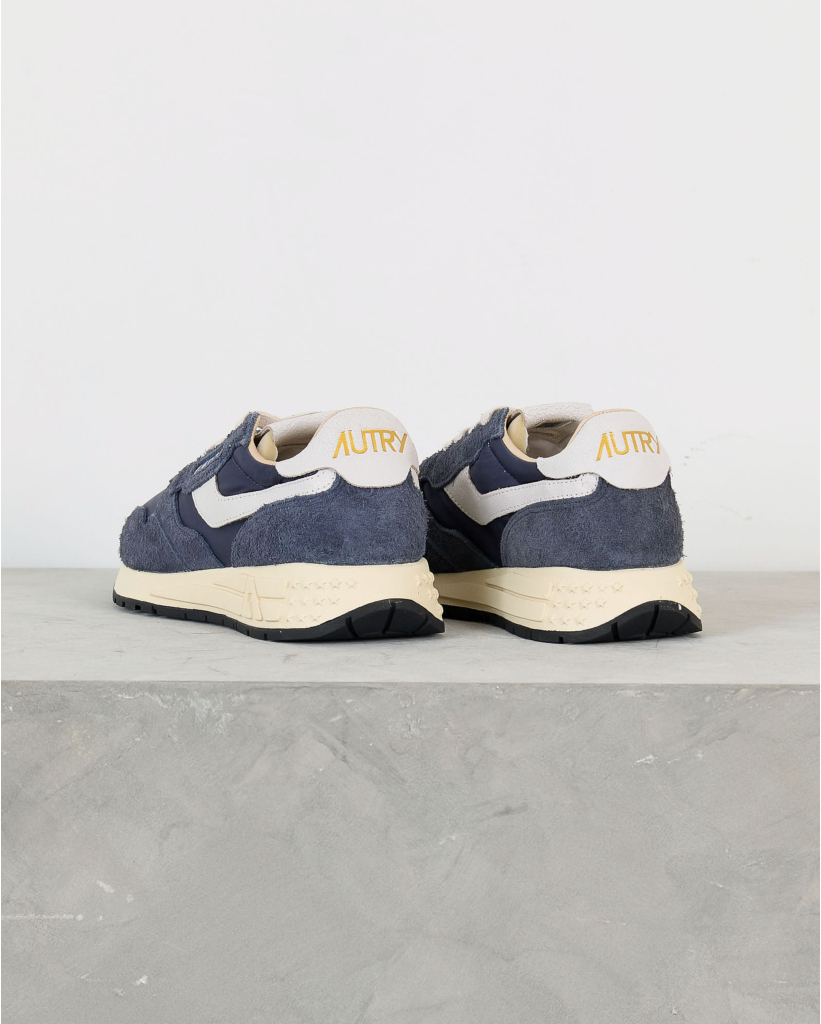 Reelwind Suede Mesh Low Sneakers Marine Blauw