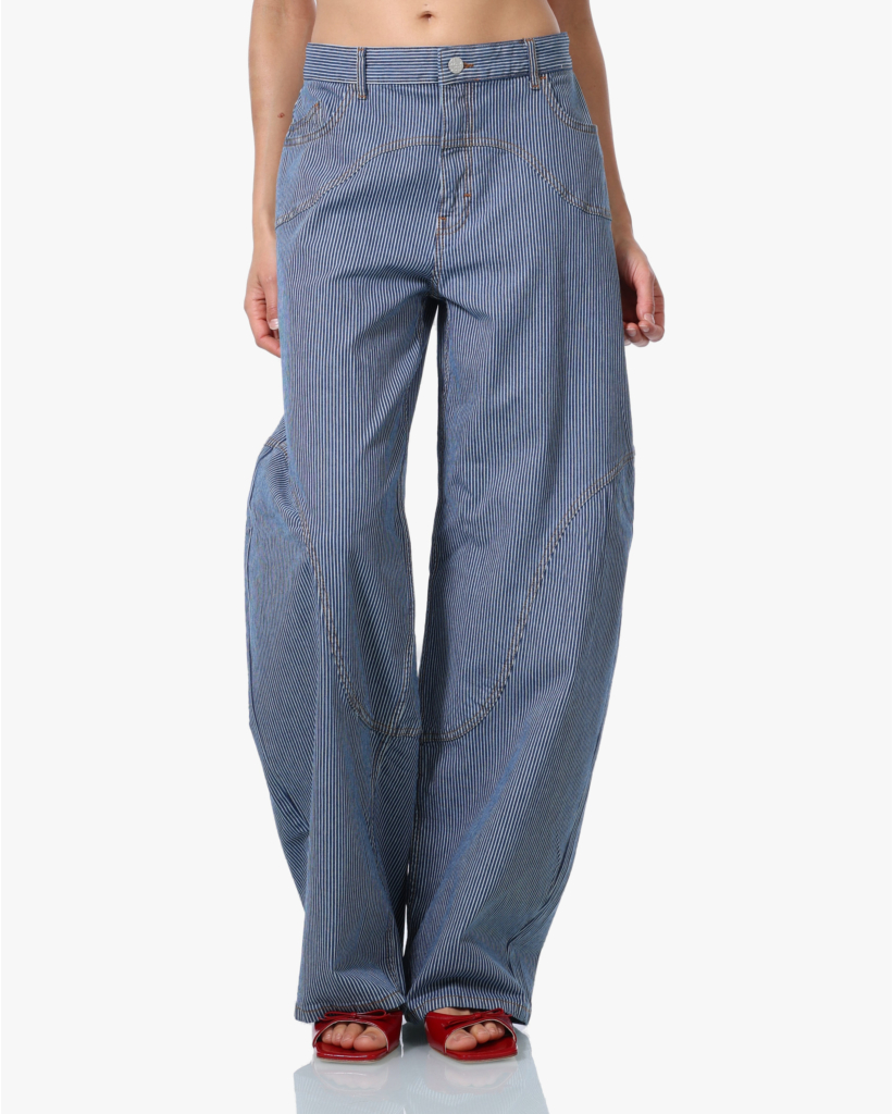 Napolen Barrel Jeans Denim Stripe