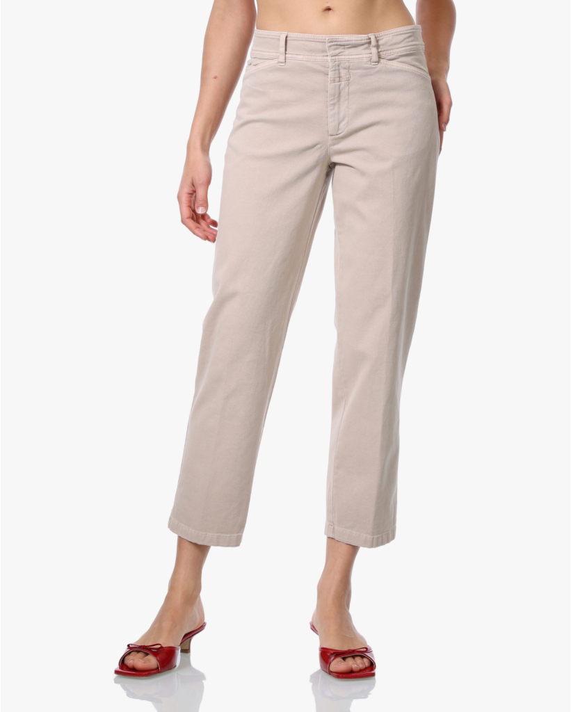 Sylva Cropped Slim Jeans Clay Beige