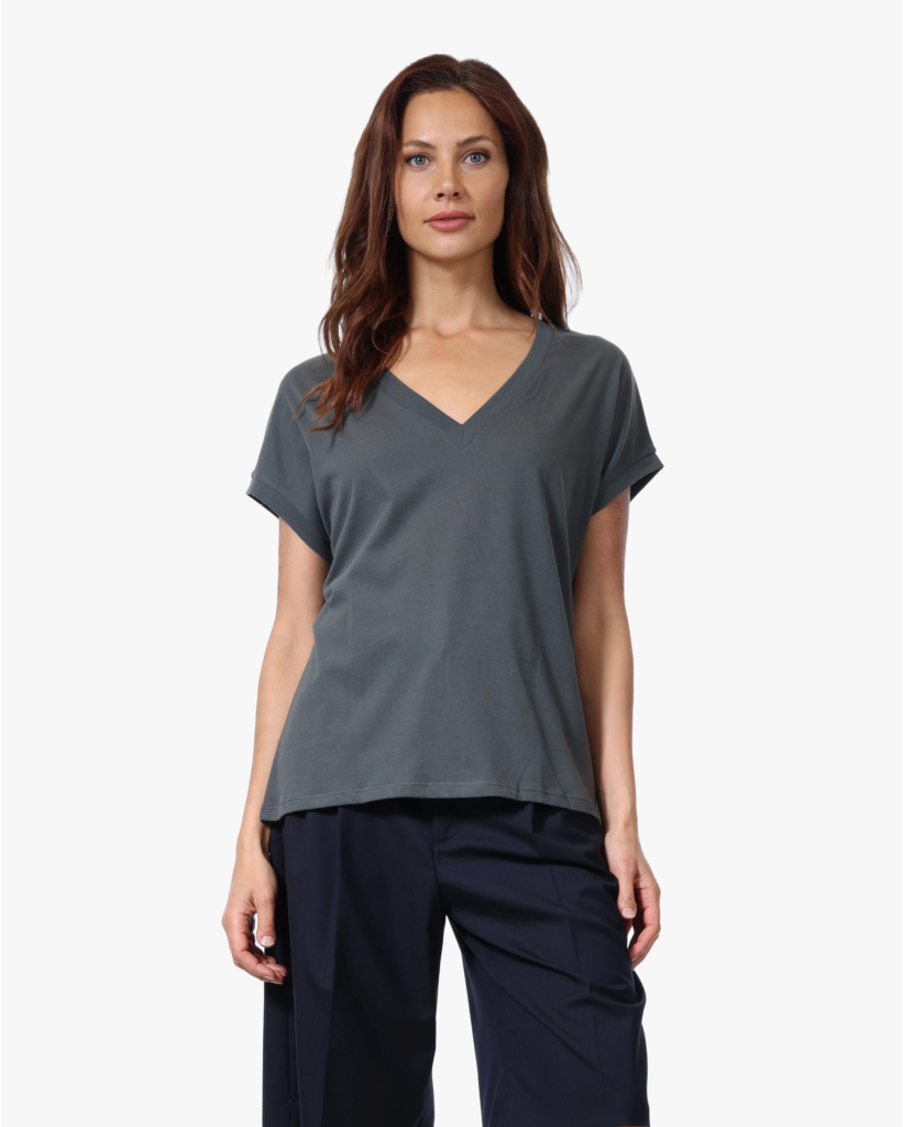 Katoenen V-hals T-shirt Elephant