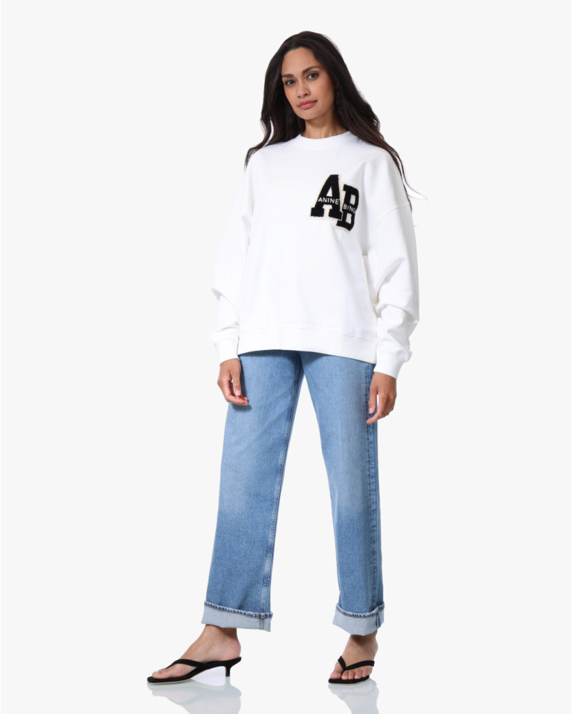 Miles Oversized Trui met Applicatie Off White