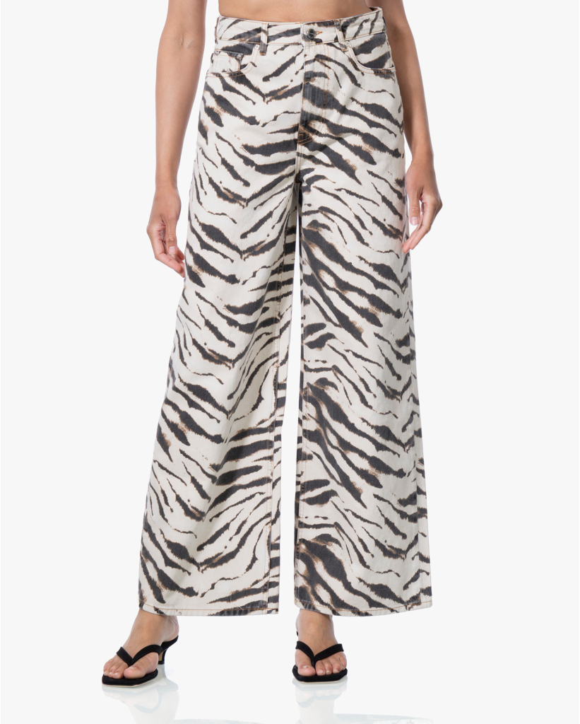 Jeans met Zebra Print Egret