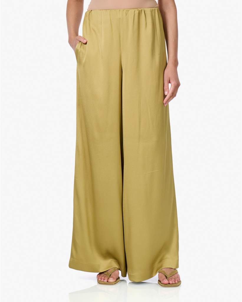 Tweezer Satijnen Pantalon Mosterd L34